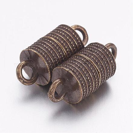 Tibetan Style Alloy Magnetic Clasps with Loops PALLOY-F185-03AB-1