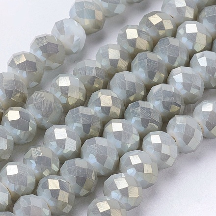 Electroplate Glass Beads Strands EGLA-D020-8x5mm-46-1