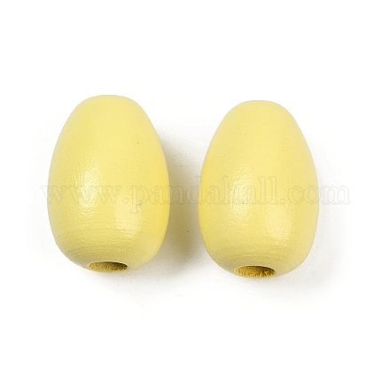 Спрей окрашены деревянные европейские бусины WOOD-F017-10B-1