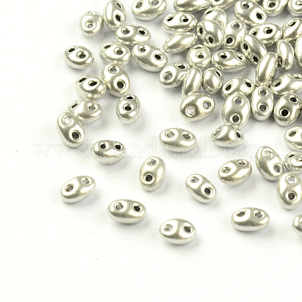 Perles de rocaille avec 2 trou X-GLAA-R159-8701-1