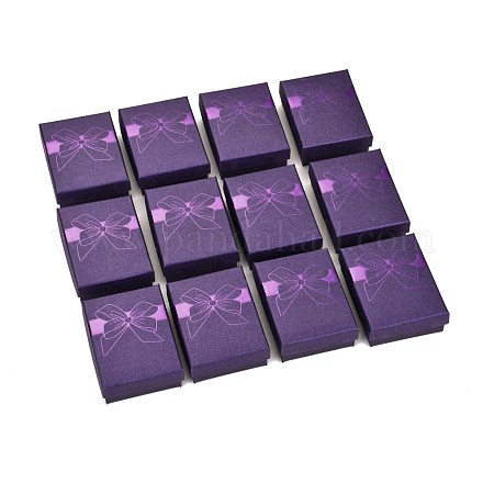 Set di scatole di gioielli di carta rettangolari CON-D008-01A-1