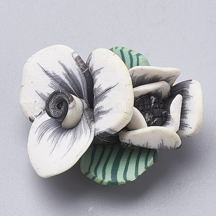 Ручной полимерные глины цветок бусины CLAY-S089-02A-1