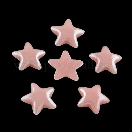 Pearlized Plated Opaque Glass Cabochons PORC-R139B-03-1