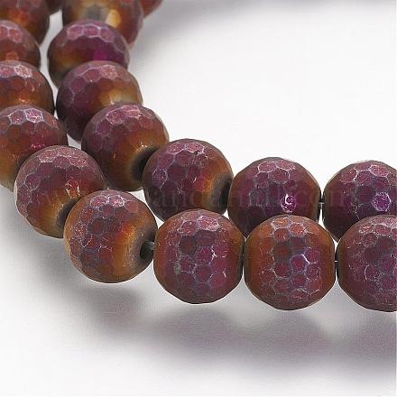 Non-magnetic Synthetic Hematite Beads Strands G-P218-09-03-1