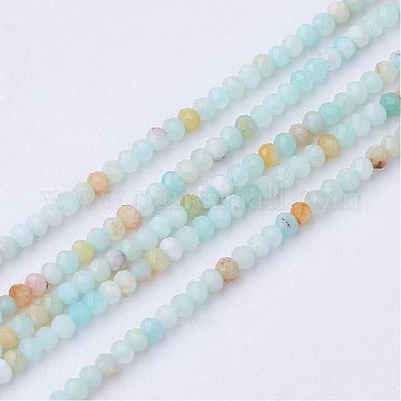 Brins de perles d'amazonite de fleurs naturelles G-P156-03-2x3mm-1