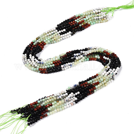 Природных драгоценных камней смешанного бисер нитей G-D080-A01-02-08-1
