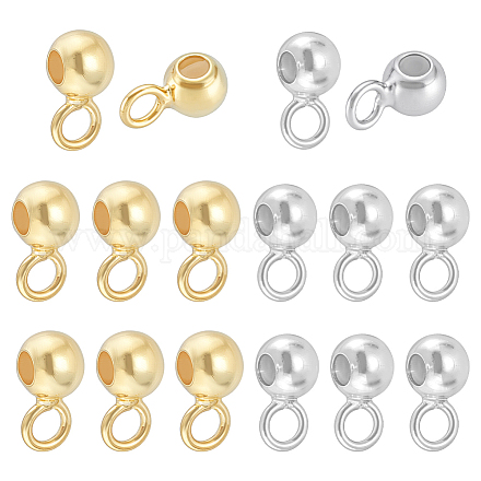 16 шт. 2 цвета 925 серебряные трубчатые дужки&nbsp;STER-BC0003-75-1