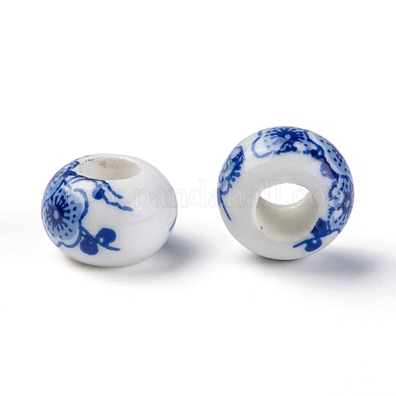 Perles européennes en porcelaine manuelles CF257Y-1