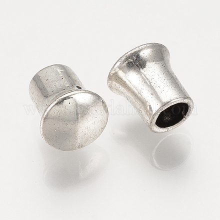 Tibetan Style Alloy Cord End Caps TIBEP-S315-62AS-RS-1