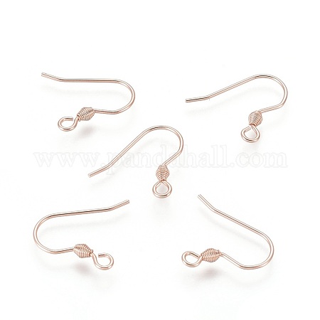 304 Stainless Steel Earring Hooks, Ear Wire, with Horizontal Loop, Silver,  17x18x2.4mm, Hole: 1.8mm, 21 Gauge, Pin: 0.7mm