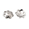 316 Surgical Stainless Steel Bead Caps, Flower, 7-Petal, Stainless Steel Color, 6x1mm, Hole: 1mm