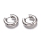 Tarnish Resistant 201 Stainless Steel Huggie Hoop Earrings, with 304 Stainless Steel Pin, Hypoallergenic Earrings, Ring, Stainless Steel Color, 4 Gauge, 20.5x5mm, 4 Gauge, Pin: 1mm