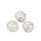 Alloy Rhinestone Clay Pave Beads, Rondelle, Clear, 11.5x7.5mm, Hole: 5mm