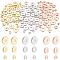 108Pcs 9 Styles Brass Spacer Beads, Disc, Mixed Color, 4~8x1.2~1.6mm, Hole: 1.5~2mm, 12pcs/style