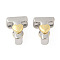 Brass Beads, Platinum & Golden, Letter T, 11x9x7.5mm, Hole: 5x4mm