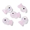 Handmade Foil Lampwork Fish Beads, with Enamel, Gradient Color, Pink, 20x23x8.5mm, Hole: 1.8mm