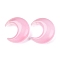 Cat Eye Pendants, Moon, Hot Pink, 25x23x11mm, Hole: 1mm