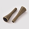 Alloy Spring Bead Cone, Wire Coil Cord Ends, Trumpet Shape, Antique Bronze, 28x4~9mm, Inner Diameter: 2mm and 8mm, 50pcs/bag