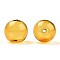 Transparent Blow High Borosilicate Glass Globe Beads, Round, for DIY Wish Bottle Pendant Glass Beads, Goldenrod, 18x17mm, Hole: 2mm