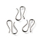 304 Stainless Steel S-Hook Clasps, Stainless Steel Color, 13x8x1mm, Hole: 3x6mm