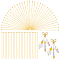 200Pcs 304 Stainless Steel Ball Head Pins, Real 24K Gold Plated, 50x0.6mm, 22 Gauge, Head: 1.8mm