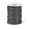 Waxed Cotton Thread Cords, Gray, 1mm, about 100yards/roll(300 feet/roll)