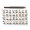Leathercarft Stamping Tool Set, Alloy Punch Tool with Handle, for Leather Craft Belt Bag Hat Shoes Craft Marking, Insect Theme, Stainless Steel Color, Stamp: 11.5x11.5x13.5mm, 32pcs/set, 94x8mm