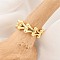 Rack Plating Brass Cuff Rings for Women, Long-Lasting Plated, Cadmium Free & Lead Free, V Shape, Real 18K Gold Plated, 8mm, Inner Diameter: Adjustable