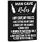MDF Hanging Wall Decorations, Rectangle, Word, 200x130x15mm