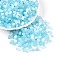 Drawbench Style Glass Seed Beads, Round Hole, Column, Light Sky Blue, 6~7x3.5~4mm, Hole: 1.2~1.6mm, about 3210pcs/pound