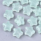 Transparent Spray Painted Glass Beads, Star, Imitation Jelly, Aquamarine, 8x8x4mm, Hole: 0.8~1mm