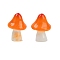 Mushroom Themes Resin Display Decorations, for Home Office Decorations, Dark Orange, 14x13.5x20.5mm