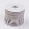 Faux Suede Cords, Faux Suede Lace, Silver, 3x1mm, about 30m/roll