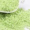 Baking Paint Glass Seed Beads, Peanut, Light Green, 2x4.5x2mm, Hole: 0.8~0.9mm, about 15000pcs/pound