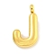Ion Plating(IP) 304 Stainless Steel Pendants, Letter Charm, Golden, Letter J, 24x23.5x5mm, Hole: 3mm