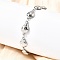 304 Stainless Steel Ladybug Link Bracelets for Women, Stainless Steel Color, 7-1/8 inch(18cm)