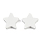 Spray Painted Wood Beads, Star, White, 18.5x19x6mm, Hole: 2.5mm