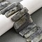 Natural Labradorite Beads Strands, Rectangle, Top Drilled, 22~60x6~14x6~9mm, Hole: 1.5~2mm, about 17~22pcs/strand, 7.48''~8.07''(19~20.5cm)