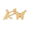 304 Stainless Steel Pendants, Letter & Butterfly Charms, Letter R, 12.5x25x0.9mm, Hole: 1.2mm
