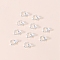 Heart Alloy Lobster Claw Clasps, 925 Sterling Silver Plated, 12mm