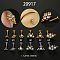 316L Surgical Stainless Steel Clear Cubic Zirconia Threadless Labrets, Paw Print, Stainless Steel Color, 10mm, Pin: 1.2mm