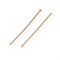 304 Stainless Steel Flat Head Pins, Real 18K Gold Plated, 22x0.7mm, Head: 1.5mm