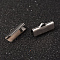 Non-Tarnish 304 Stainless Steel Ribbon Crimp Ends, Stainless Steel Color, 10x20mm, Hole: 3x1.5mm
