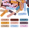 Microfiber Leather Labels, Handmade Embossed Tag, with Holes, for DIY Jeans, Bags, Shoes, Hat Accessories, Rectangle with Word Handmade, Mixed Color, 15x55mm, 54pcs/set