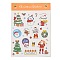 Christmas Theme Paper Sticker, Self-Adhesive Paper Gift Tag Stickers, for Party, Decorative Presents, Orange, 150x110x0.1mm, paster: 17~47x12~35mm