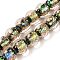 Handmade Dichroic Foil Glass Beads Strands, Round, Misty Rose, 10.5mm, Hole: 1.4mm, about 40pcs/strand, 15.16''(38.5cm)