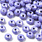 Spray Painted Acrylic Beads, Rubberized Style, Faceted, Rondelle, Medium Slate Blue, 6x4mm, Hole: 1.6mm, about 6400pcs/500g