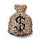Handmade Polymer Clay Rhinestone Beads, Bag with Dollar Sign, Jonquil, 34.5~35x25~26x11~11.5mm, Hole: 1.5~1.8mm