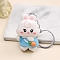 PVC Cartoon Keychain, Animals, Rabbit, Pendant: 43x32mm
