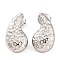 Non-Tarnish 304 Stainless Steel Stud Earrings, Teardrop, Stainless Steel Color, 19x11mm